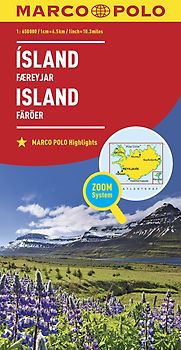 MARCO POLO Länderkarte Island, Färöer 1:650.000
