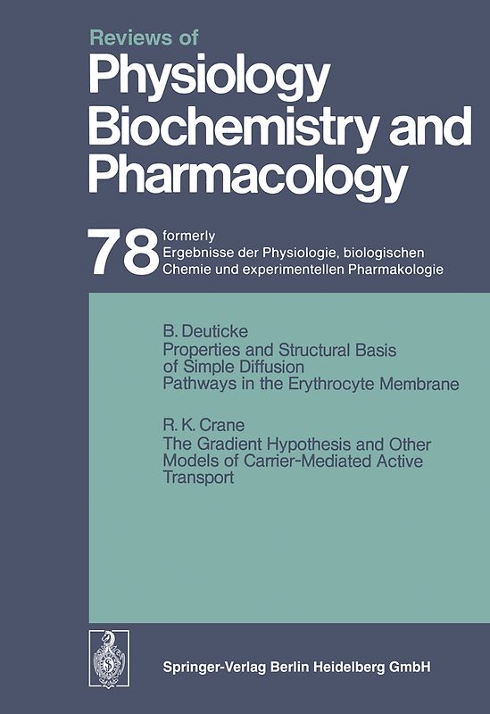 Reviews of Physiology, Biochemistry and Pharmacology