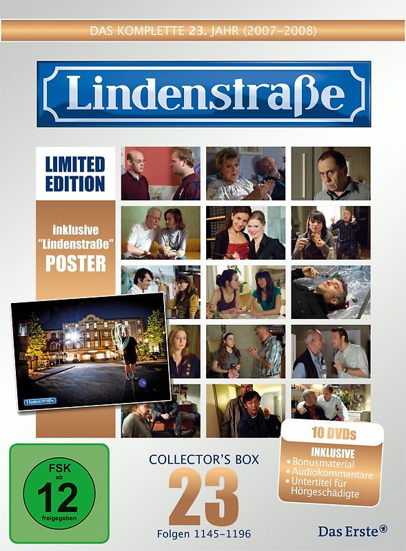 Die Lindenstraße - Das komplette 23. Jahr, Folgen 1145-1196 [Collector's Box, inkl. Poster, 10 DVDs] DVD