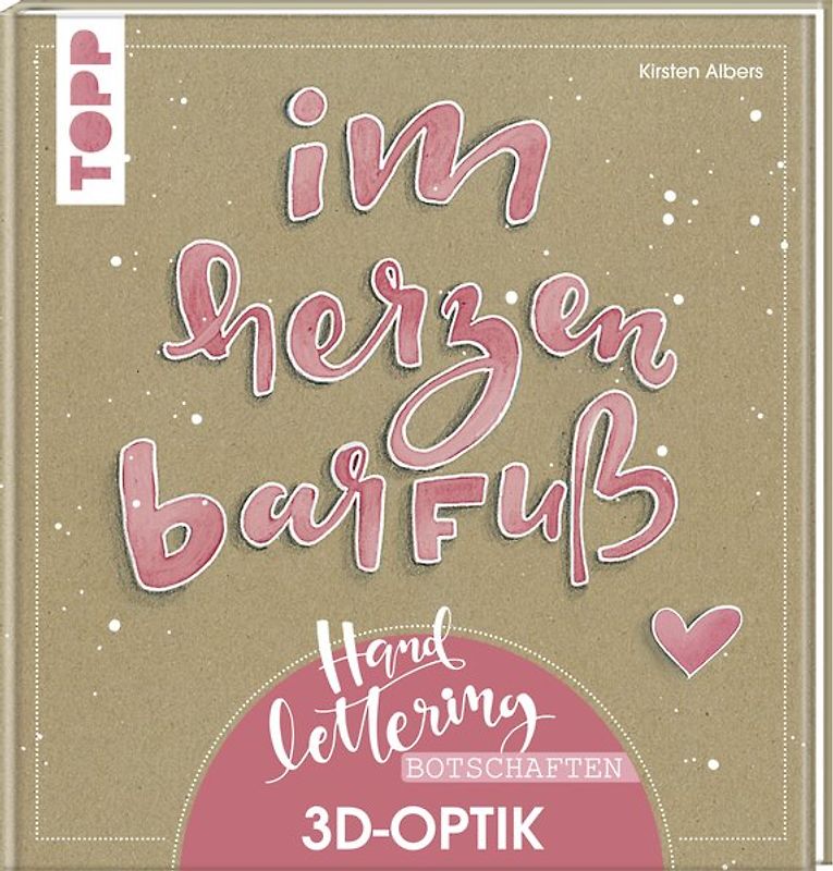 Handlettering-Botschaften. 3D-Optik