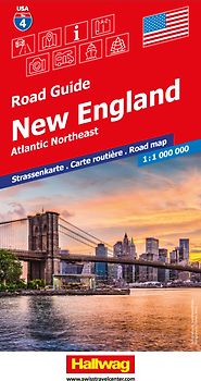 Hallwag Strassenkarte USA, New England 1:1 Mio.