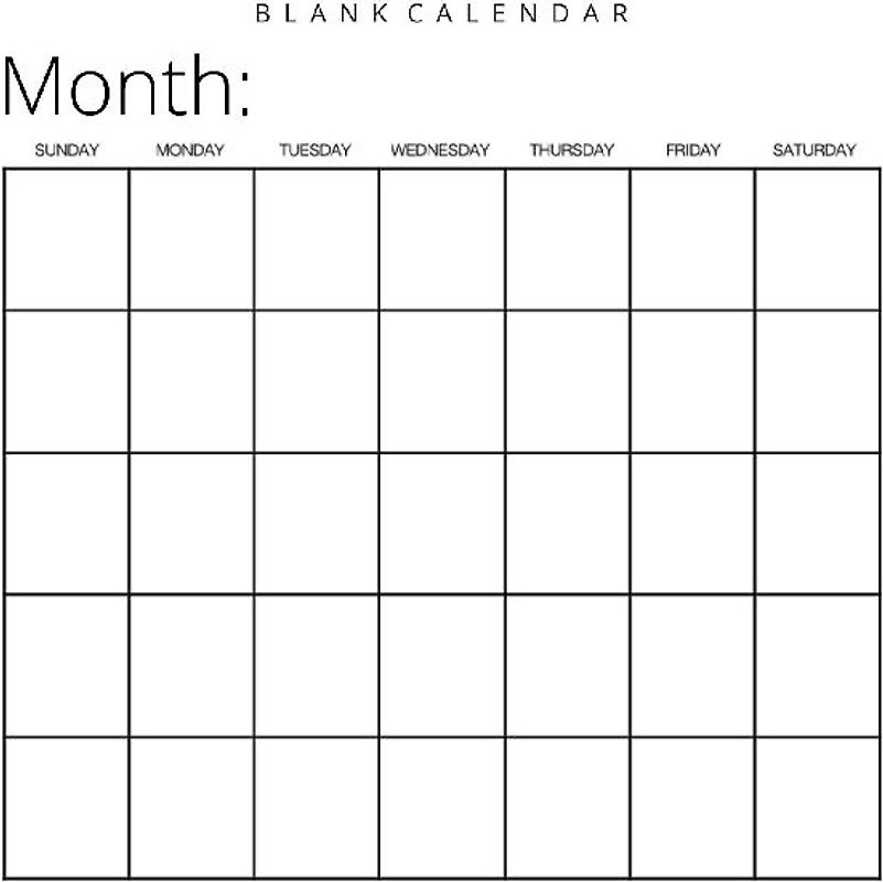 Blank Calendar