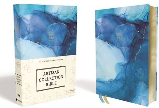 Niv, Artisan Collection Bible, Cloth Over Board, Blue, Art Gilded Edges, Red Letter Edition, Comfort Print