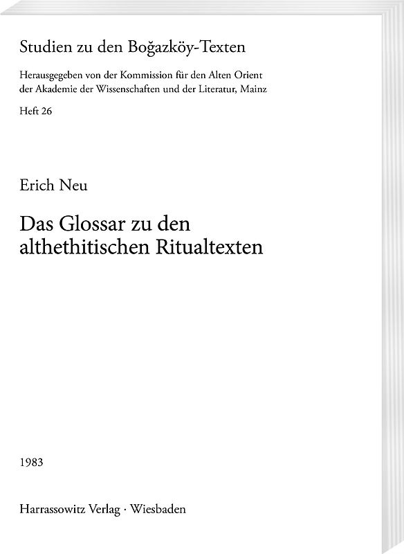 Glossar zu den althethitischen Ritualtexten