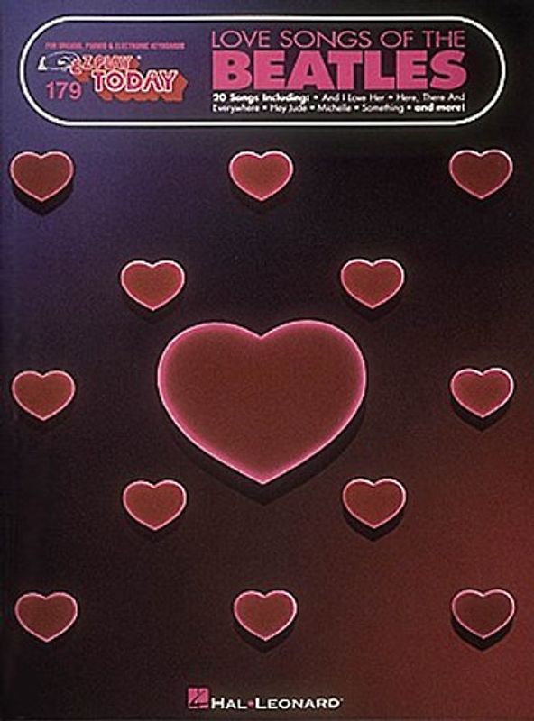 E-Z Play Today Volume 179: Love Songs Of The Beatles: Songbook für Klavier
