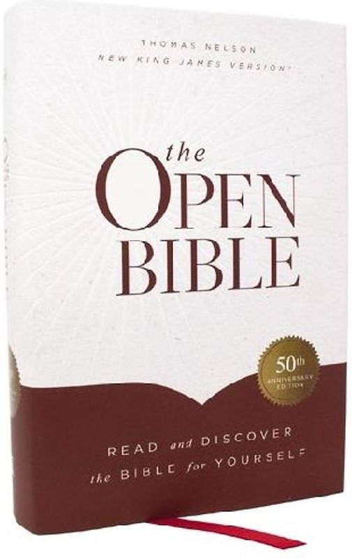 The Open Bible: Read and Discover the Bible for Yourself (NKJV, Hardcover, Red Letter, Comfort Print)