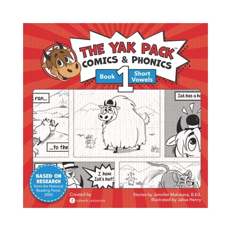 The Yak Pack: Comics & Phonics: Book 1: Learn to read decodable short ...