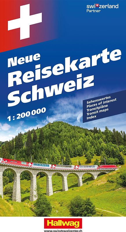 Hallwag Strassenkarte Reisekarte Schweiz 1:200.000