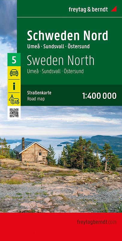 freytag & berndt Straßenkarte Schweden Nord, Schwedisch Lappland - Umeå - Östersund 1:400.000