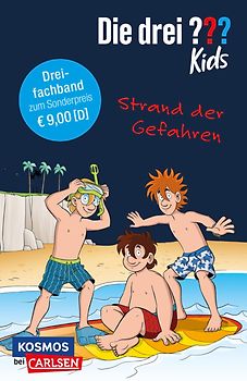 Die drei ??? Kids: Strand der Gefahren. Dreifachband. (Enthält die Bände: Achtung, Strandräuber!, Insel der Haie, Surfstrand in Gefahr)
