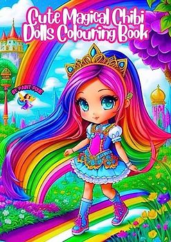 Cute Magical Chibi Dolls Colouring Book