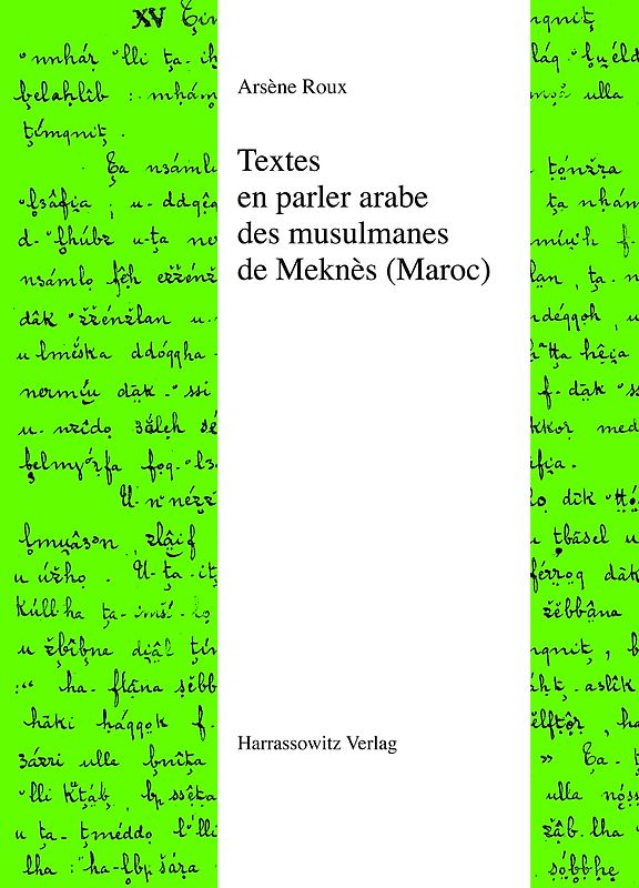 Textes en parler arabe des musulmanes de Meknès (Maroc)