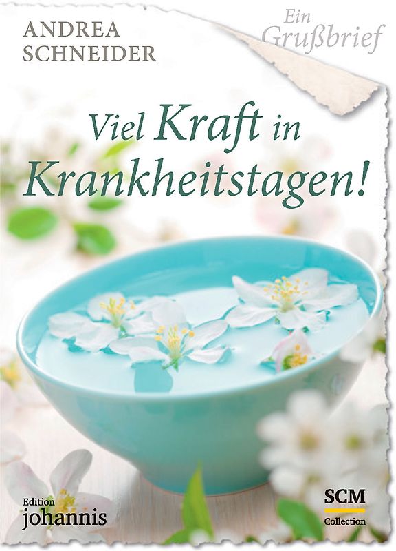 Ein Grußbrief - Viel Kraft in Krankheitstagen! - 5 Stück