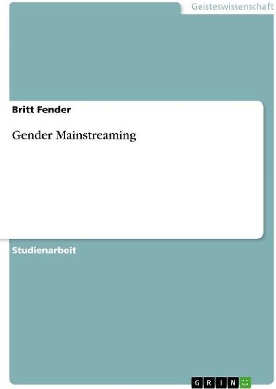 Gender Mainstreaming