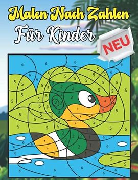 NEU Malen nach Zahlen für Kinder: Einfache Blumenillustration zum Ausmalen nach Zahlen für Kinder im Alter von 8 bis 12 Jahren