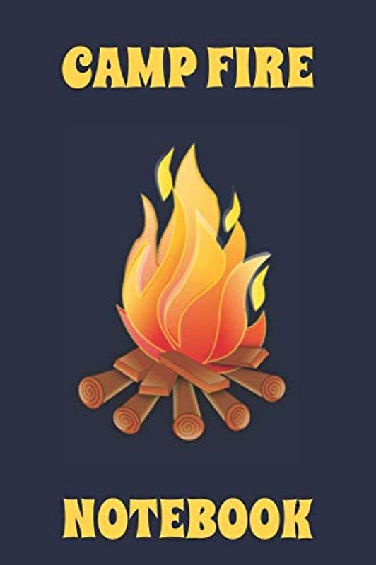 Camp Fire - Notebook - Navy Blue - Yellow - College Ruled (Camping, Band 2)