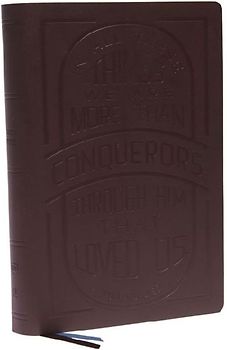 KJV Holy Bible: Large Print with 53,000 Cross References, Brown Genuine Leather, Red Letter, Comfort Print (Thumb Indexed): King James Version (Verse Art Cover Collection)