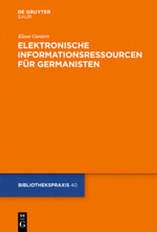 Elektronische Informationsressourcen für Germanisten