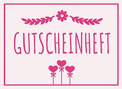 Gutscheinheft: Valentinstag Geschenk für Sie und Ihn gefüllt mit 25 vorgedruckten Gutscheinen