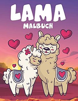 Lama Malbuch: Ausmalbuch für Erwachsene und kinder, Jungen und Mädchen.