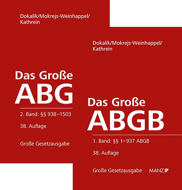 Das Große ABGB 2 Bände im Schuber