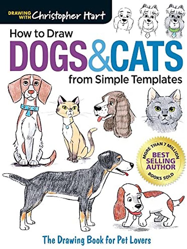 How to Draw Dogs & Cats from Simple Templates