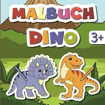 Mein Dino Malbuch für Kinder ab 3 Jahren: Entdecke die Vielfalt der Dinosaurier | Dinosaurier Malbuch mit 30 Motiven zum Ausmalen