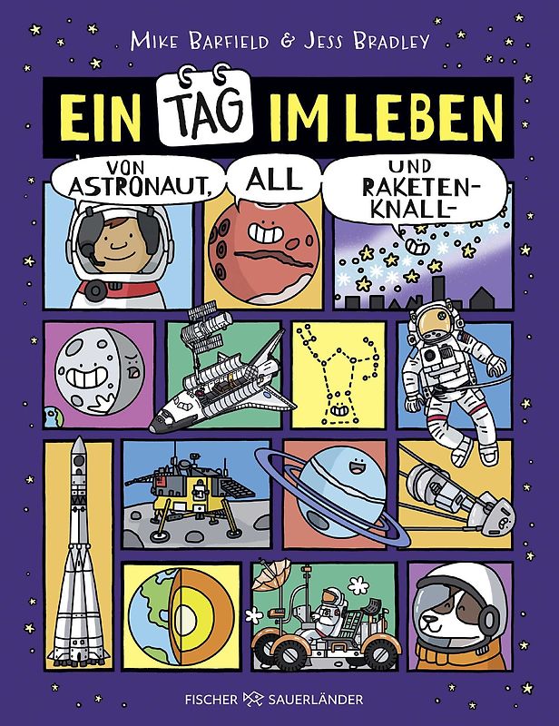Ein Tag im Leben von Astronaut, All und Raketenknall