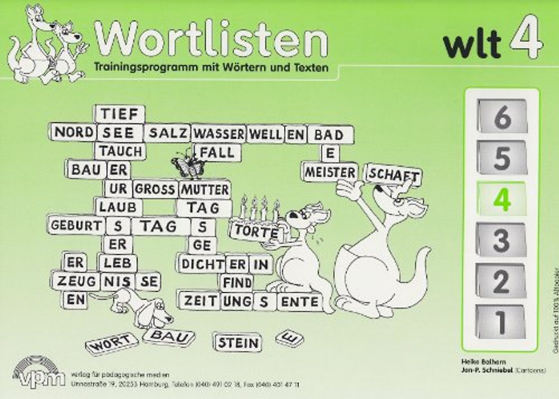 wlt 4 - Wortlistentraining. Trainingsprogramm mit Wörtern und Texten . Schülerarbeitsbuch