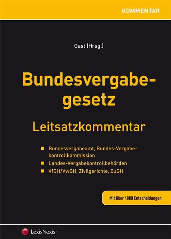 Bundesvergabegesetz - Leitsatzkommentar