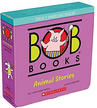 Bob Books - Animal Stories Box Set of 12 Paperbacks Decodable Phonics Books, Ages 4 and Up, Kindergarten (Stage 2: Emerging Reader)