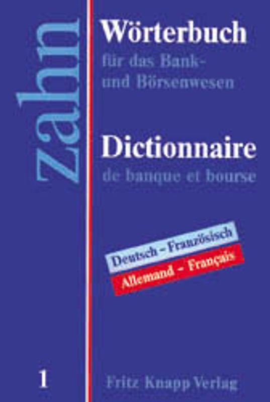 Wörterbuch für das Bank- und Börsenwesen