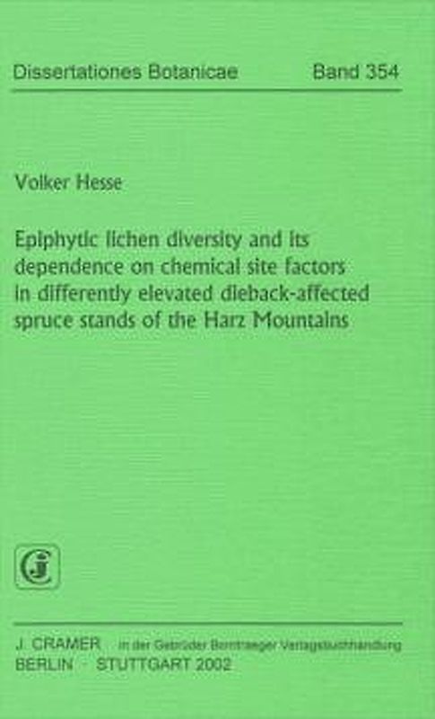 Epiphytic lichen diversity and its dependence on chemical site factors in differently elevated dieback-affected spruce stands of the Harz Mountains