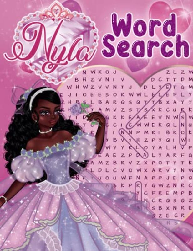 Princess Nyla Word Search Activity Book For Girls and Women