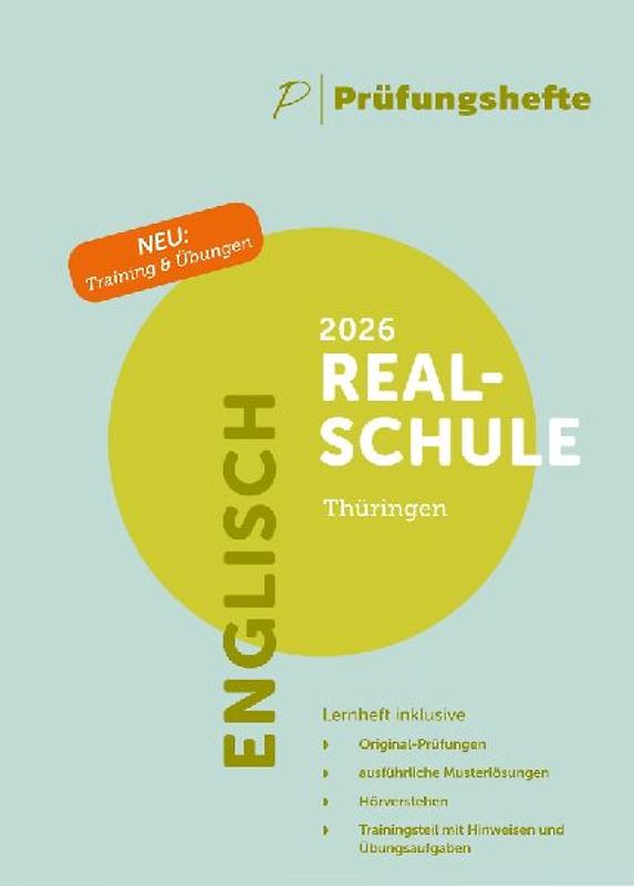 Prüfungsheft & Training – 2026 Englisch Realschule – Thüringen – Original-Prüfungen und Lösungen