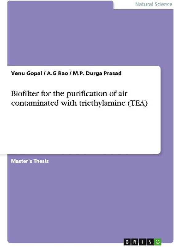 Biofilter for the purification of air contaminated with triethylamine (TEA)