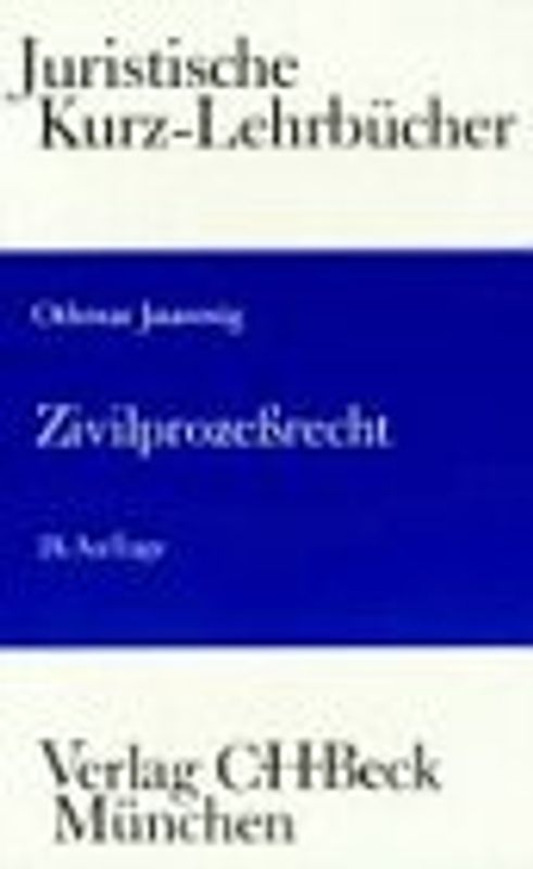 Zivilprozessrecht. Ein Studienbuch