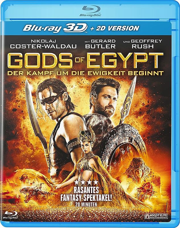 Gods of Egypt [Blu-ray 3D + 2D Version, 2 Discs, CH Import] 3D Blu-ray Disc