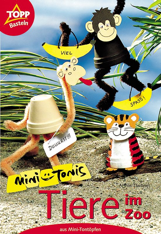 Mini-Tonis. Tiere im Zoo. Tierfiguren aus Mini-Tontöpfen