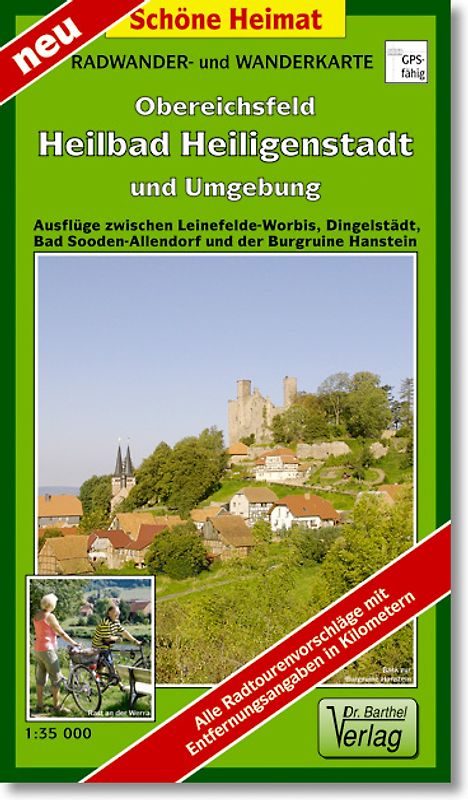 Radwander-und Wanderkarte Obereichsfeld, Heilbad Heiligenstadt und Umgebung