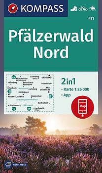 KOMPASS Wanderkarte Pfälzerwald Nord