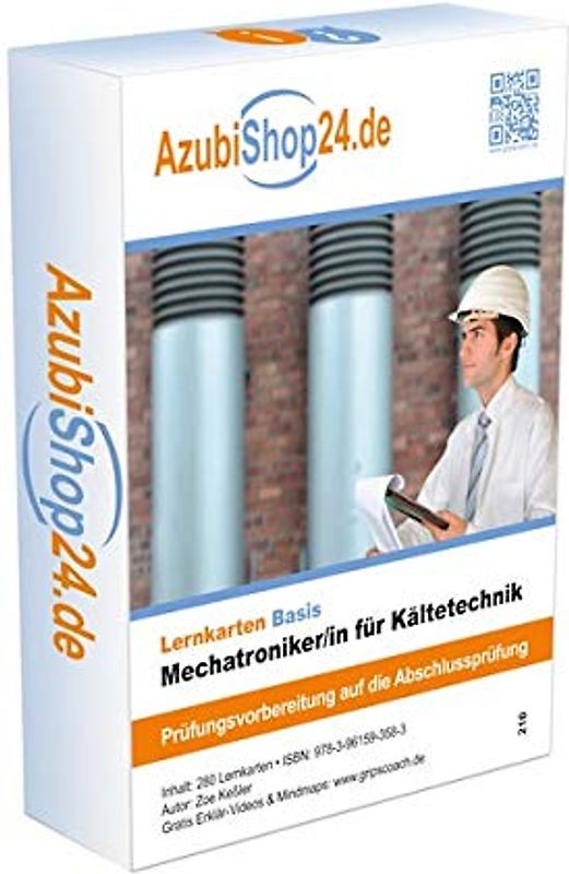 AzubiShop24.de Basis-Lernkarten Mechatroniker /in für Kältetechnik. Prüfungsvorbereitung. Ausbildung