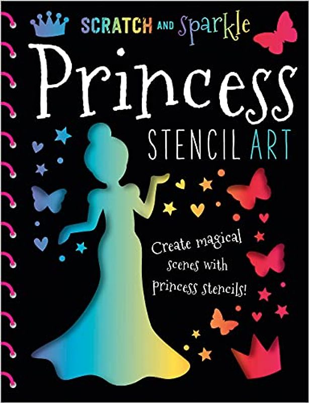 Scratch & Sparkle Princess Stencil Art