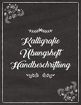 Kalligrafie Übungsheft Handbeschriftung: Buchstaben Schablone um die Kunst des Schreibens zu lernen I Handlettering Übungsheft