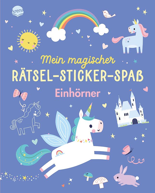Mein magischer Rätsel-Sticker-Spaß. Einhörner