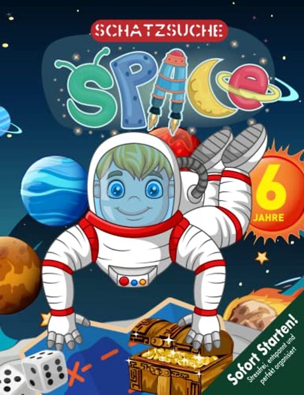 Astronauten Schatzsuche Kindergeburtstag 6 Jahre: Willkommen zur intergalaktischen Weltraum Schnitzeljagd-Party - das Astronautenarmband führt euch zum Schatz! (Bravo Schatzsuche)