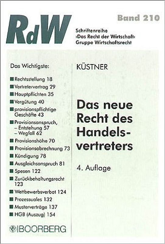 Das neue Recht des Handelsvertreters