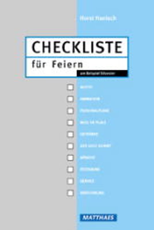 Checkliste für Feiern