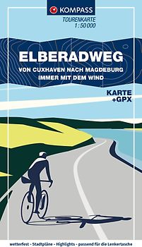 KOMPASS Fahrrad-Tourenkarte Elberadweg von Cuxhaven nach Magdeburg 1:50.000