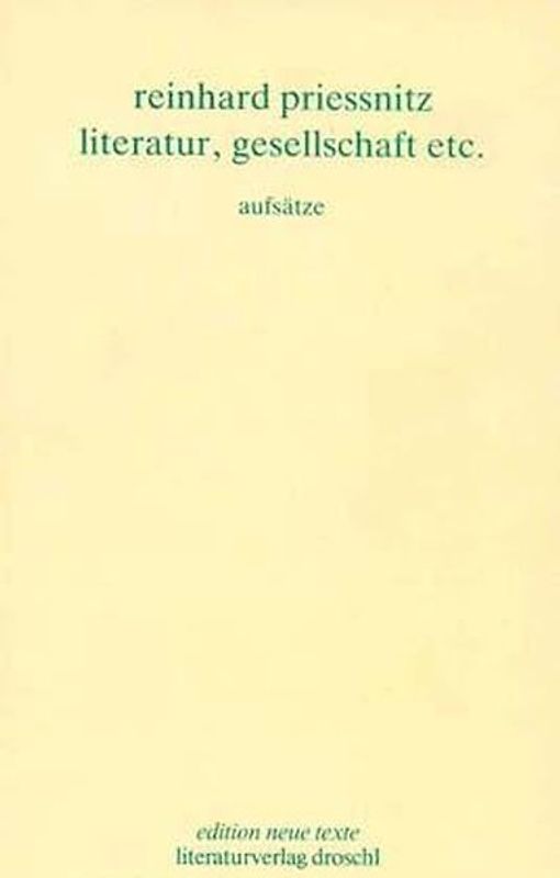 Werkausgabe / Literatur, Gesellschaft etc.